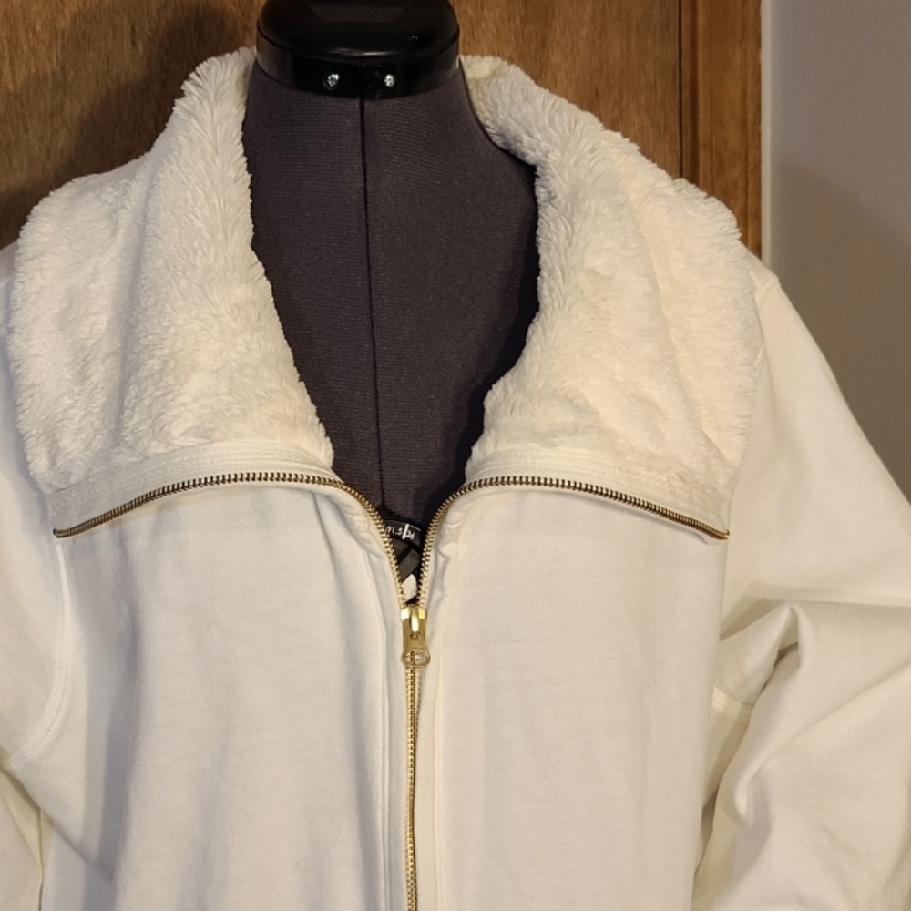 Old Navy brand soft knit zip up jacket
